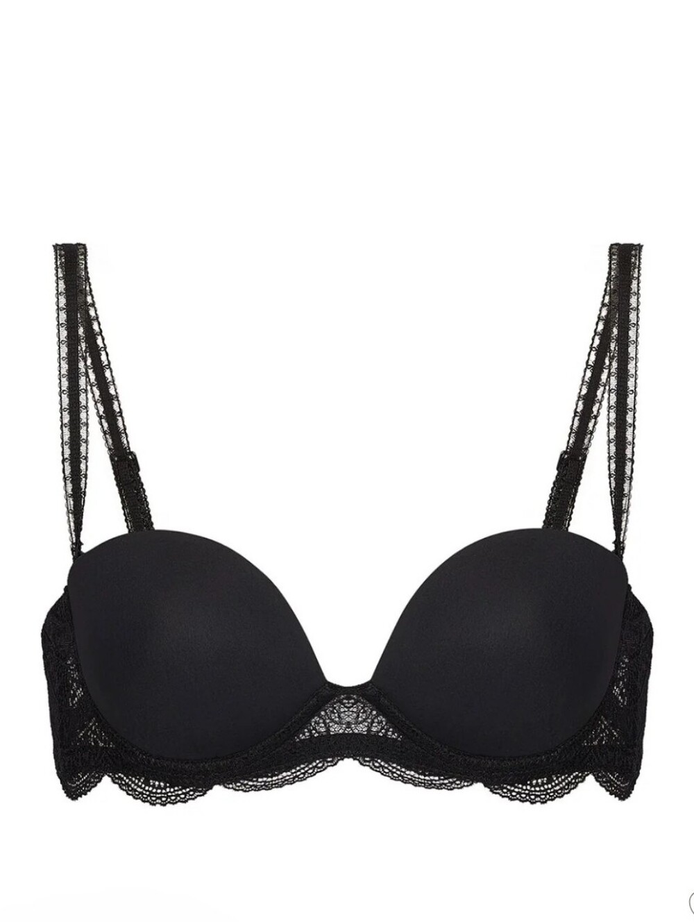 Simone Perele Karma Strapless Women's Black Lace Balconette Bra 34D